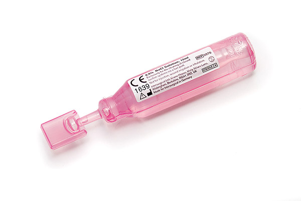 0.9% NaCl solution for closed suction systems, 15ml