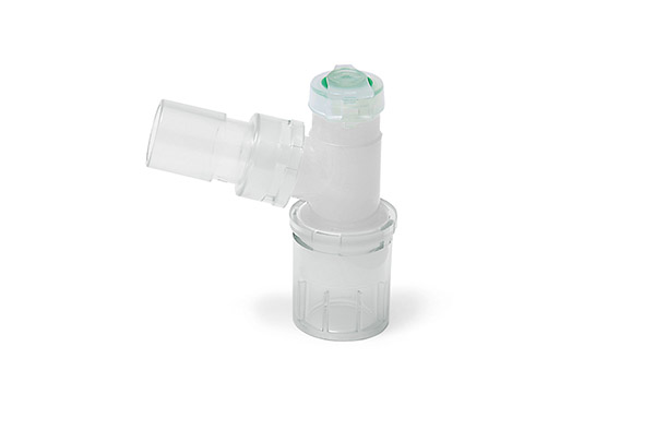 Double swivel elbow, 15M - double flip top cap with seal - 22M/15F