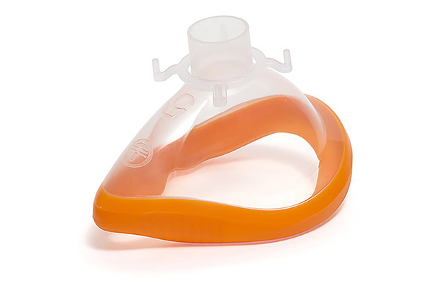 ClearLite™, anaesthetic face mask, size 5, large adult, orange seal, 22F