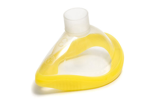 ClearLite™, anaesthetic face mask, size 3, small adult, yellow seal, no hook ring, 22F