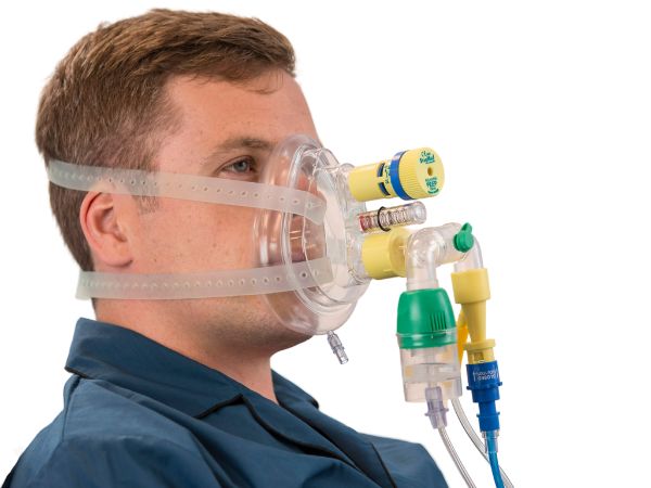Ventumask 30 CPAP mask with integral Venturi flow driver, adjustable PEEP valve and nebuliser access, extra large