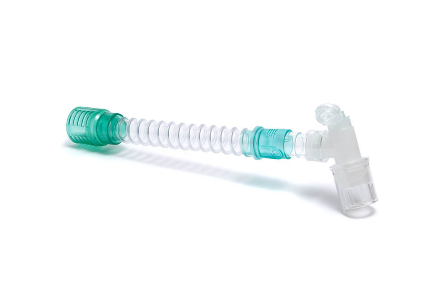 Smoothbore double swivel catheter mount, 22F - 22M/15F, ≥180mm