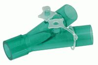 22mm traditional Y-piece 22M/15F patient connection - 22M-22M and 7.6mm ports